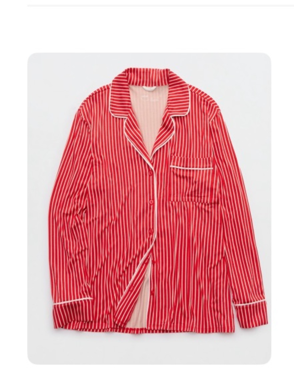 Aerie - Real Soft® Pajama Shirt 
Red with white stripes size L